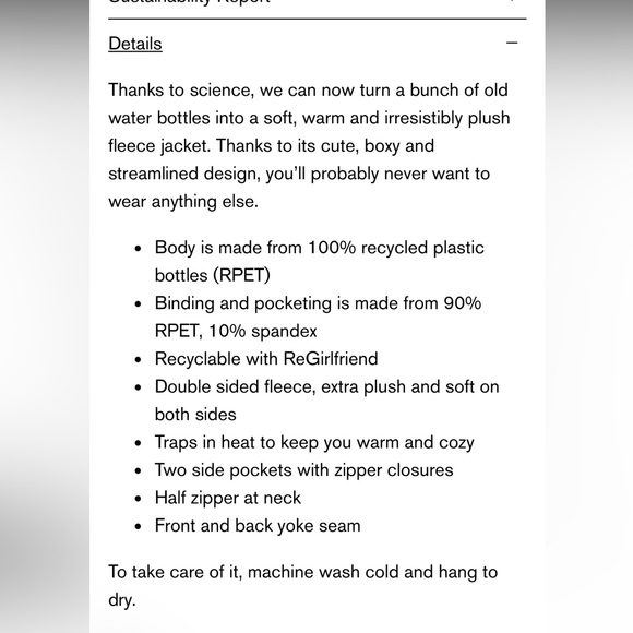 Girlfriend Collective Recycled Half Zip Fleece in Plume - Picture 8 of 8